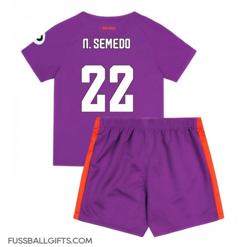 Wolves Nelson Semedo #22 Fußballbekleidung 3rd trikot Kinder 2024-25 Kurzarm (+ kurze hosen)